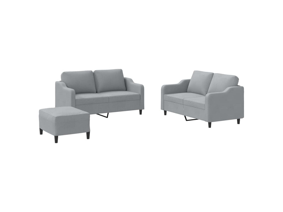 Sofa Set, Sofa Sets Vidaxl Cinzeto Tecido (n/a)