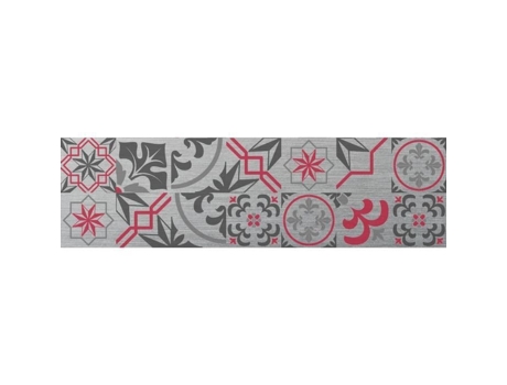 Splashback adesivo de alumínio Ladrilhos cimentícios - CPM - L. 20 x l. 90 cm - Cinza