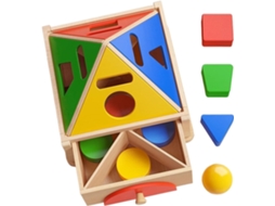 Brinquedo Educativo Para Bebês Classificador De Formas Caixa Madeira Multicolorida Classificação