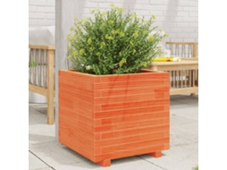 Vidaxl Vaso/floreira De Jardim 50x50x49,5 Cm Pinho Maciço Castanho Mel