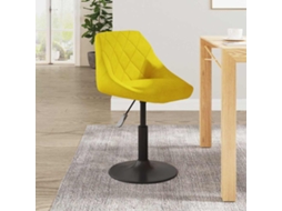Vidaxl Banco De Bar Veludo Amarelo Mostarda