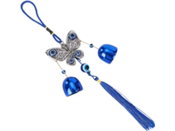 Cata vento de Metal com Olho Grego, 6,4 Cm , Giratório, Espiritual com Borlas, Decoração Protetora para CHABERLU (2,56 Polegadas)