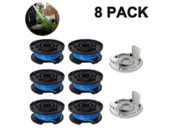 Hilo De Bobina De Repuesto Para Cortacésped Con 2 Tapas Compatible Con Ryobi One+ 18v 24v 40v Inalámbrico