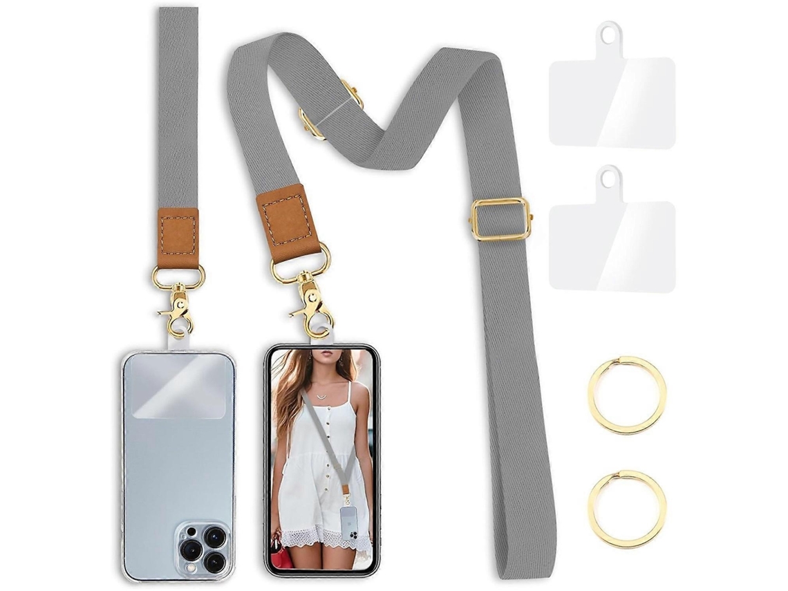 Lurelia Cordão Para Telemóvel Ajustável Transversal De Pulso Para Pescoço Com Fivela Metálica Anti-perda