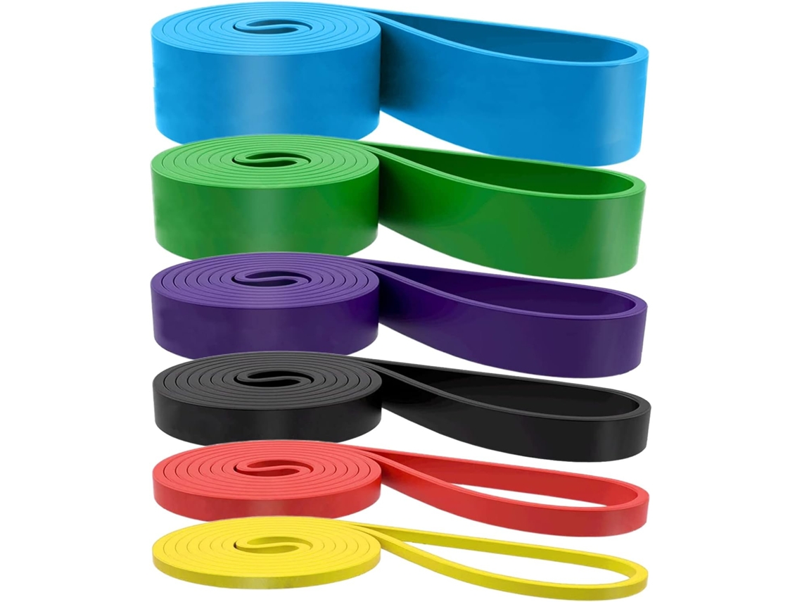 Conjunto De 6 Faixas Elásticas Para Exercícios, Incluindo Resistência Exercícios E Alongamentos, Ideais Condicionamento Físico Fis-aquaforge