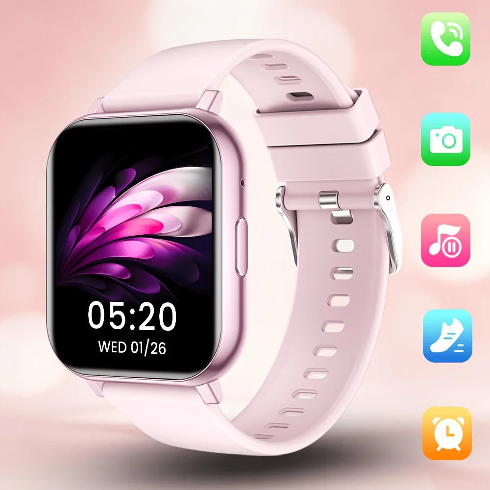 (rosa) Smartwatch Feminino Moderno E Simples, Compatível Com Chamadas Sem Fio.
