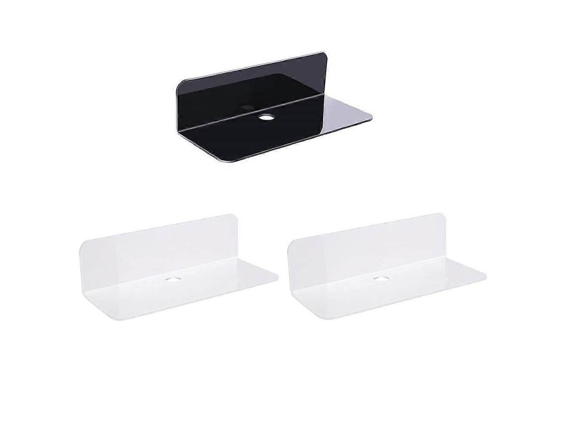 Conjunto de 3 suportes de parede flutuantes em acrílico AQUAFORGE