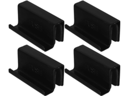 Conjunto De 4 Puxadores Fixação Para Portas Vidro Armários, Para Vidros De 4a 6mm Espessura, Pretos