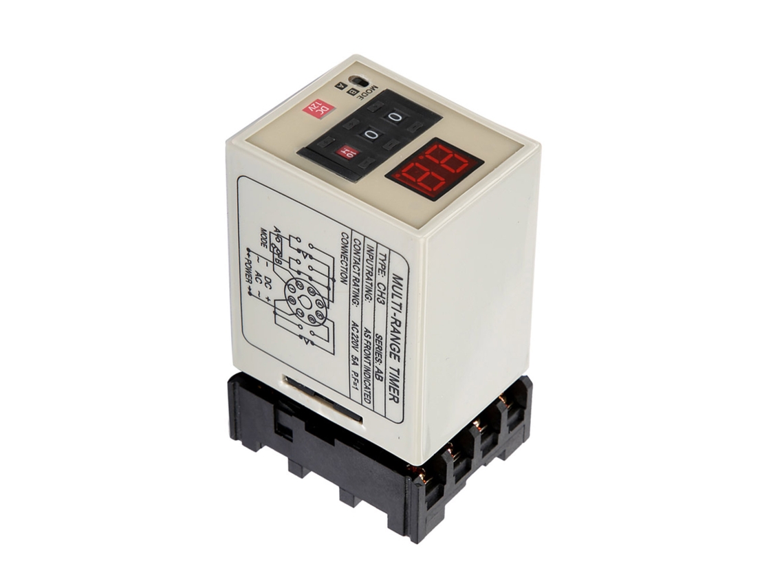 Relé Temporizador Dual Laxiscreed Com Display Led E Atraso Ajustável De 0,01s A 99h