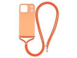 Capa Para Iphone 17 Pro Com Cordão Para Celular Em Tpu Laranja