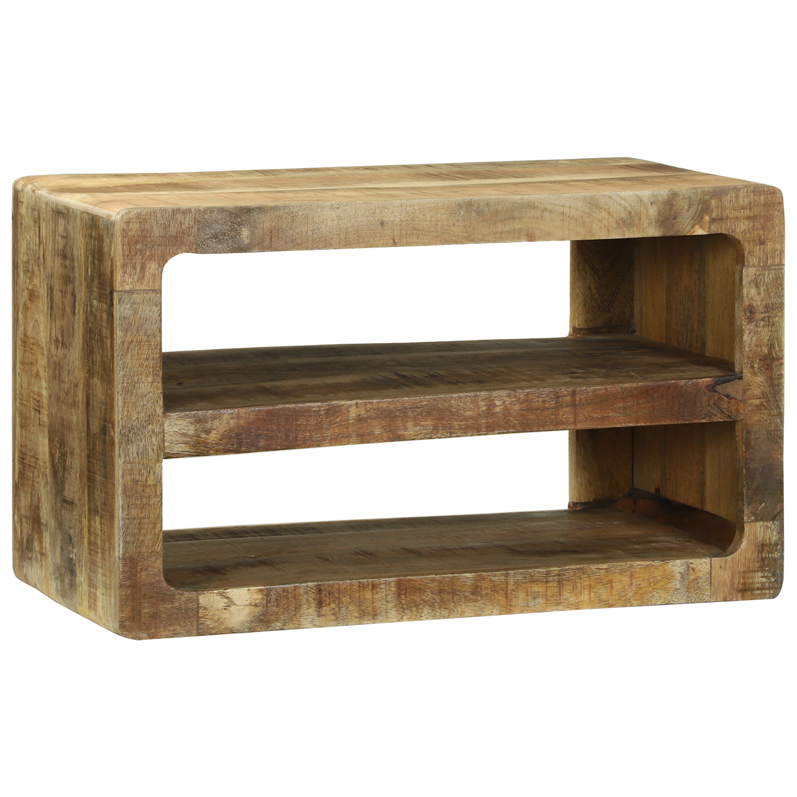 Conjunto 1 Armazenamento Para Sala De Estar Vidaxl Castanho Madeira De Mangueira Maciça (60 X 32 X 36 Cm)