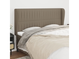 Cabeceira Camapainel De Cabeceira Abas Tecido 203x23x118/128 Cm Cinza Acastanhado Lovely Home