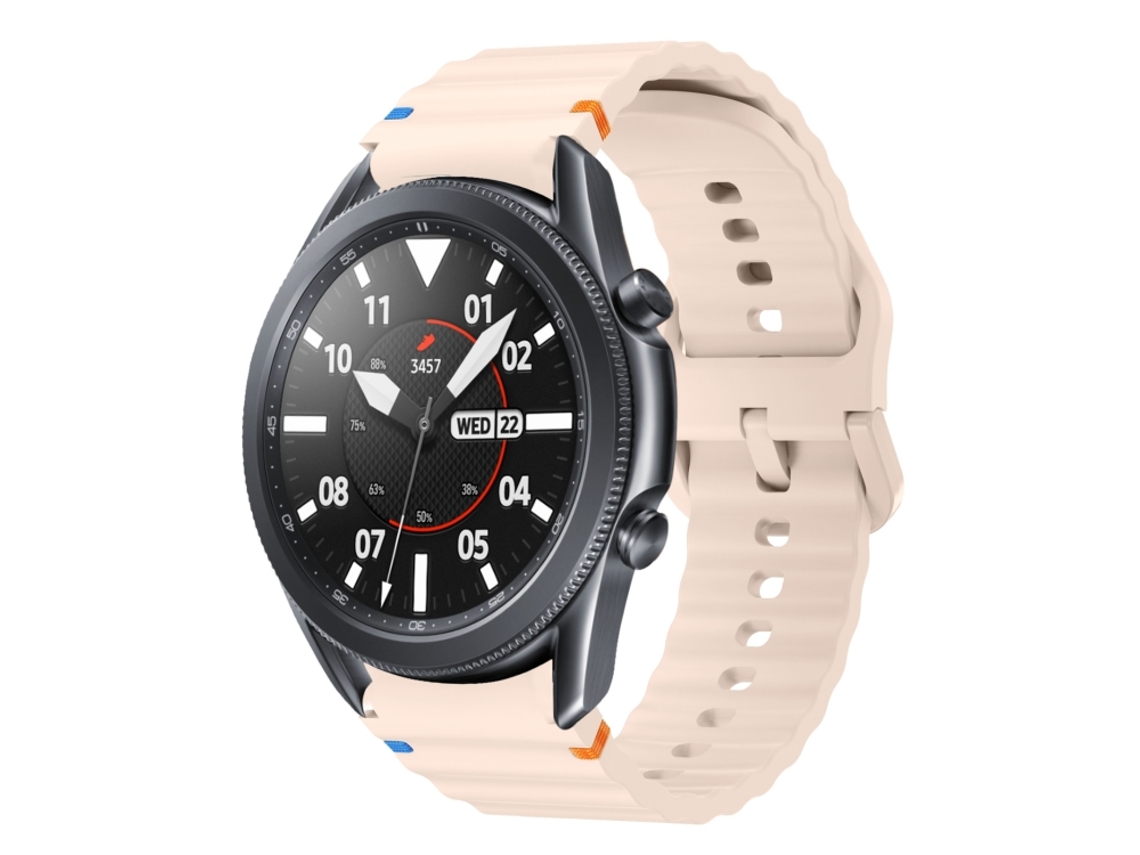 Bracelete para Samsung Galaxy Watch 3 Silicone Costurado com Padrão de Onda Rosa XIAOMOYU (41mm)