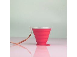 Garrafa de Água Infantil Dobrável de Silicone, Copo Telescópico, Ecológico MDUG (vermelho)