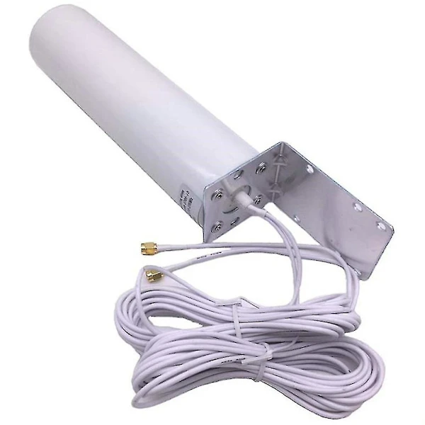 Antena Externa /ea/3g 4g Lte Para Uso Externo Com Cabo De 5m, Controle Duplo E Conectores Crc9/ts9/sma Para Modo Roteador 3g 4g, Branca