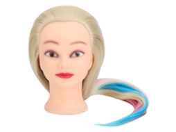 2026 cabeza de Muñeca para Entrenamiento de Peluquería Con Pelo 4 Colores Beige 65cm