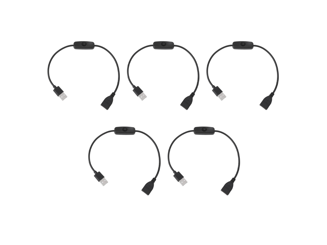 Cabo De Extensão Usb Com Interruptor E Conectores Macho Fêmea