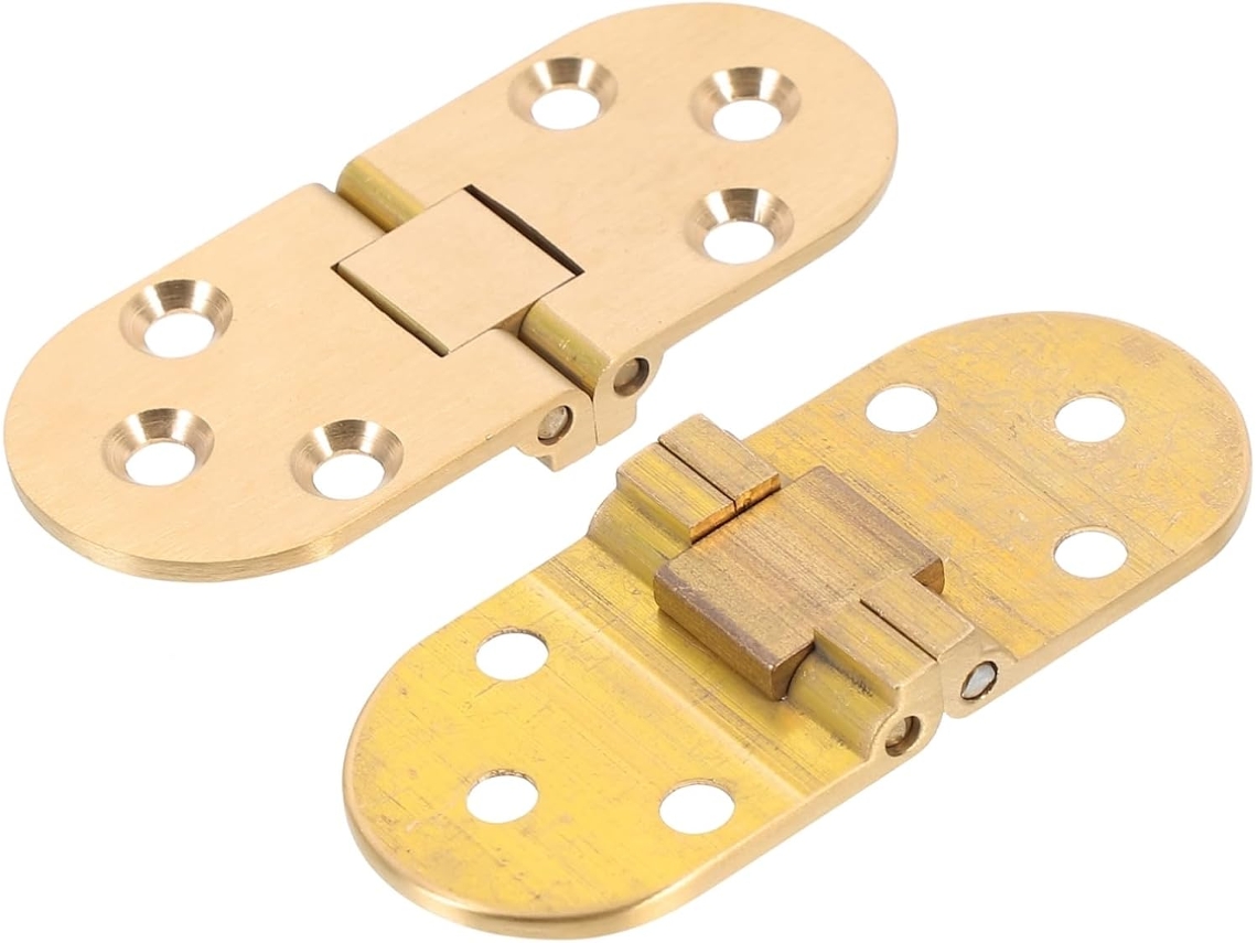 Dobradiças De Latão Com Aba Articulada, Conjunto 2 Peças, Para Portas