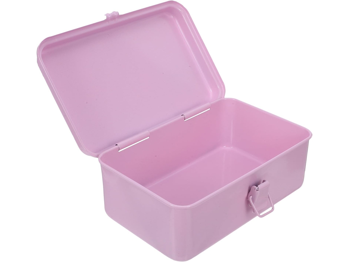Caixa de Ferramentas Topbathy Rosa em Aço Laminado