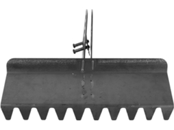 Ancinho Nivelador de Aço Reforçado de 40 Cm para Rotocultivador, Ferramenta para Rastelar o Solo, Gramado e SFUSHOS