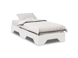 Cama Sem Colchão Empilháveis Madeira Maciça Branco MAISON EXCLUSIVE (75x190 cm)