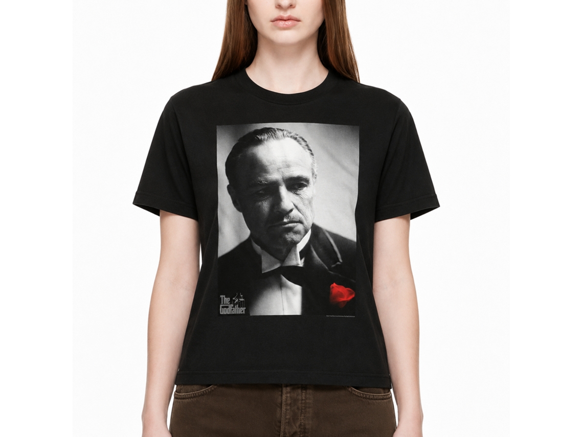 Rockinstone Godfather Red Rose Don Black Adult T-shirt Size:xxxl