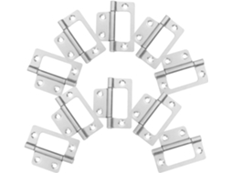 Conjunto De 10 Em Aço Inoxidável Para Armários E Portas Planas.