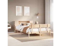 Cama Com Estante Sem Colchão 120x190 Cm Pinho Maciço