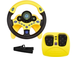 Volante Brinquedo CHRUI com Pedais de Freio e Acelerador com Luz e Som (amarelo)