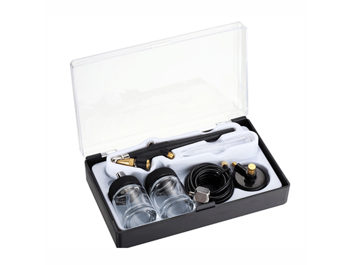 Kit De Aerógrafo Neumático Profesional Com Bico De 0.8mm Para Modelismo Diy E Pintura Artística
