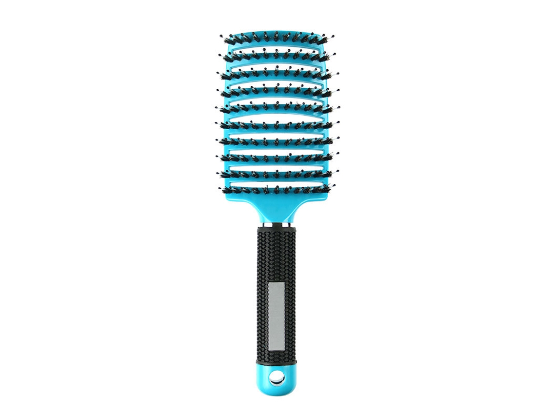 Escova de Cabelo para Mulheres Homens e Crianças Não Puxa O Cabelo Escovas de Alisamento de Cabelo para Cabelos Lisos Cacheados e Molhados Azul