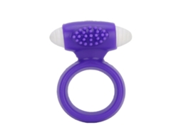Anel De Retardo De Silicona Suave Com Vibração Para Estimulação Clitóris Roxo