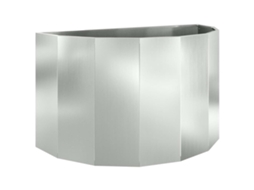 Conjunto 1 Vaso De Exterior Vidaxl Prateado Aço (90 X 45 X 50 Cm)