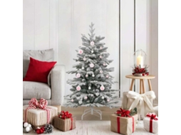 Vidaxl Conjunto De Bolas De Natal 40 Pcs Branco E Rosa Plástico