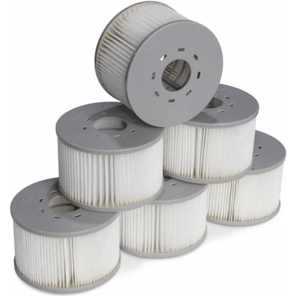 6 Peças de Cartucho de Filtro AQUAFORGE compatível com Mspa 10,6x6,7cm para Spa instalação simples
