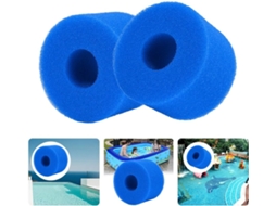 2 Peças de Esponja Filtrante AQUAFORGE reutilizável em espuma para piscina Spa instalação simples