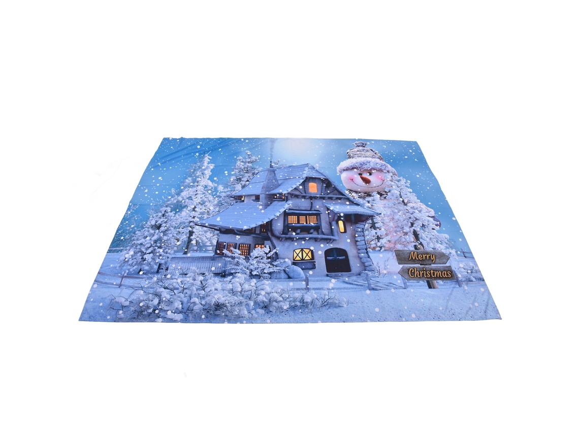 Tapestry Decorativo Natalino Boneco De Neve Para Parede