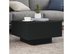 Vidaxl Mesa De Centro Com Luzes Led 55x55x31 Cm Preto