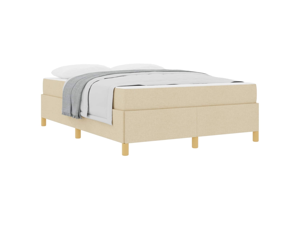Estrutura da Cama com Colchão Creme Tecido MAISON EXCLUSIVE 160x200 cm