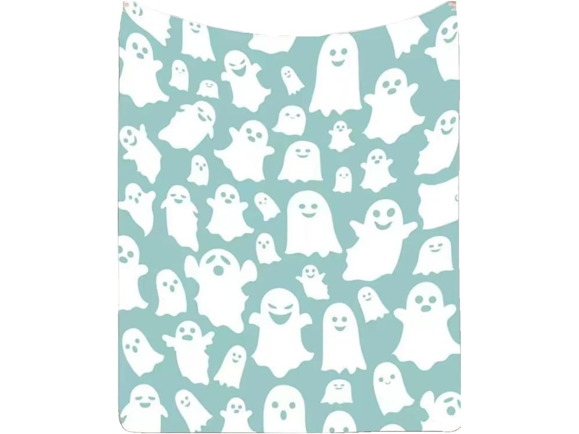 Manta Pequena Syjym Halloween em Flanela com Estampa Digital Confortável Macia e Quente de Dupla Face Ideal Pa
