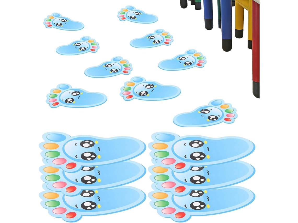 Adesivos De Chão Com Pegadas, 15 Pares, Decalques Antiderrapantes |