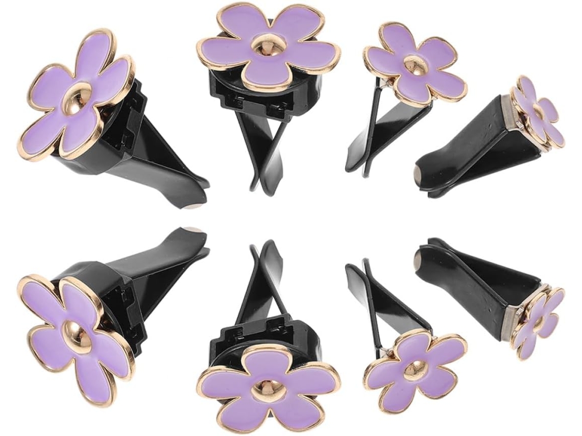 Clipes De Ventilação De Carro De Metal Roxo