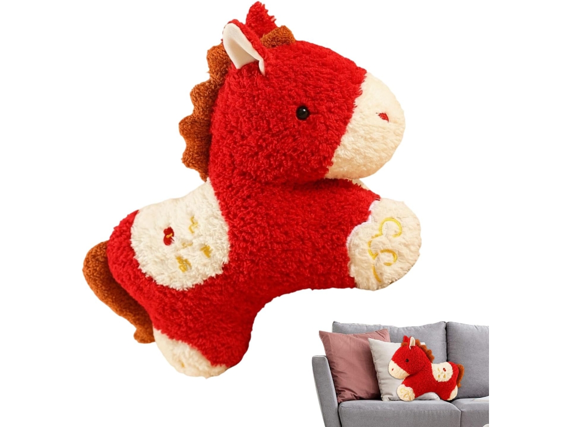 Pelúcia Cavalo Vermelha 50 Cm (20 Polegadas) - Boneco Decorativo