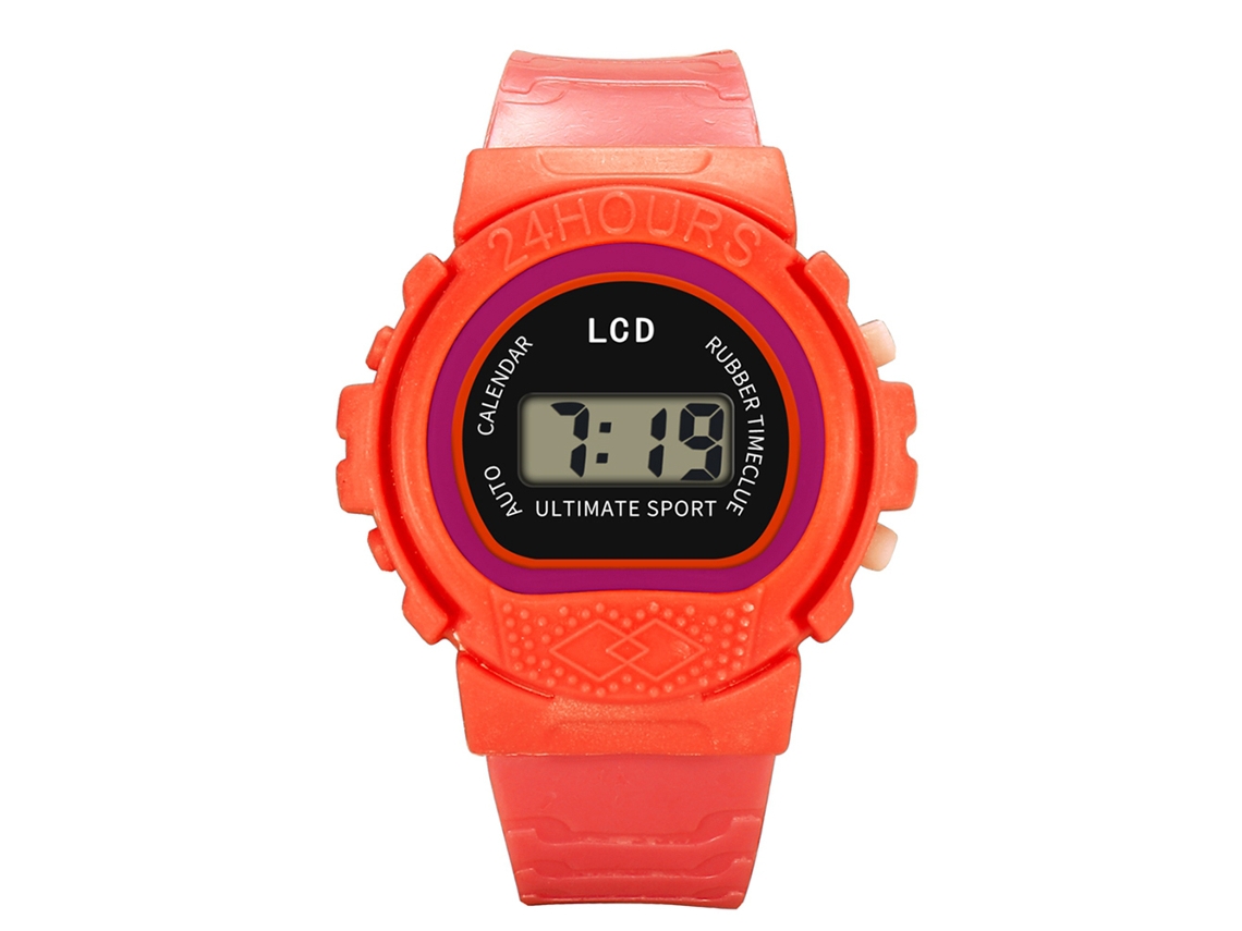 Reloj Electrónico Infantil Moda Niños Pulsera Regalo Naranja