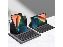 Capa De Couro Com Teclado Destacável Para Tablet Xiaomi Redmi Pad Se De 11 Polegadas.