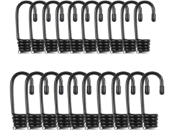 Cordas Elásticas Com Ganchos, 20 Unidades, Preto, Elástica