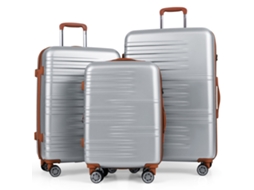 Conjunto de 3 Malas Rígidas com Cadeado Tsa, Prata NORTHIX