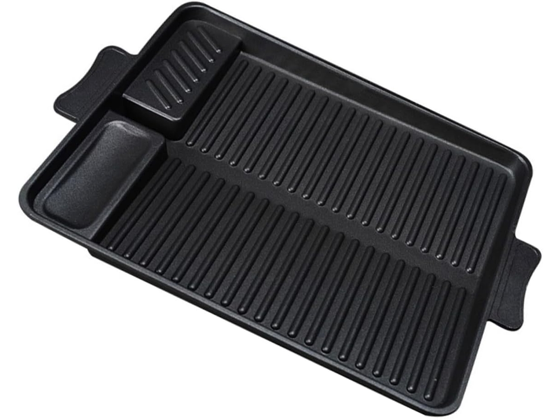Grelha Retangular Antiaderente Para Churrasco, Ideal Para Grelhar Carnes Ao Ar Livre, Piqueniques E Gokoco