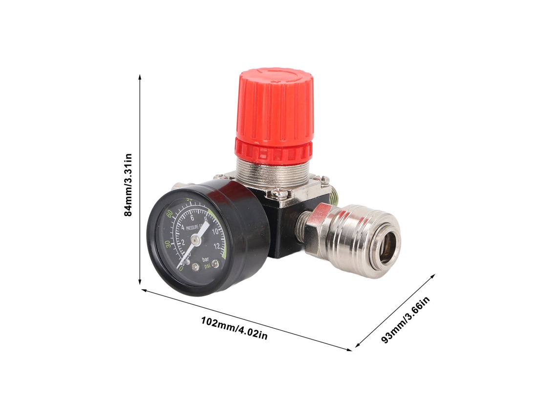 Laxiscreed Regulador De Compressor De Ar Com 4 Portas E Ajuste De Pressão Até 180 Psi