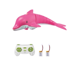 Barco De Controle Remoto 2.4g Com Sprayer Brinquedo Elétrico Para Crianças Presente Rosa Com Duas Baterias